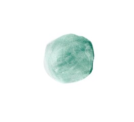 Splashes of blue watercolor on a white background. The design element is an abstract paint spot