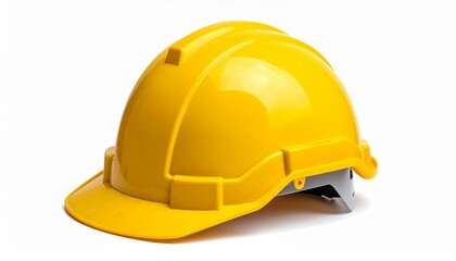 Yellow Hard Hat Isolated on White Background