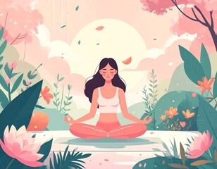 Peaceful Yoga Meditation Concept