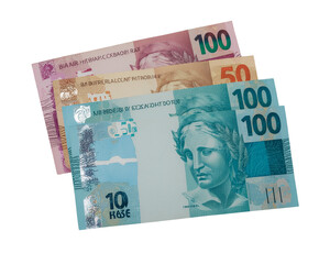 Brazilian money banknotes with transparent background png