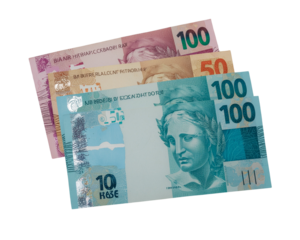 Brazilian money banknotes with transparent background png