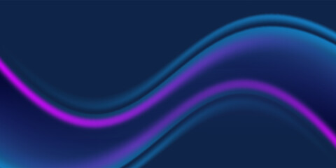 Abstract Gradient Wave With Neon Lights on a Dark Background vector eps10