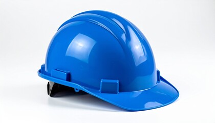 Fototapeta premium Blue Safety Hard Hat Isolated on White