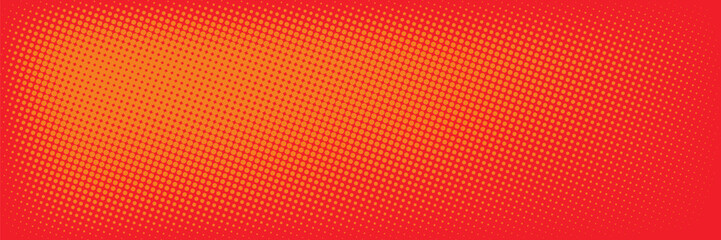 Dots halftone orange color pattern gradient texture with technology digital background. Dots pop art comics with summer background. vector ilustration