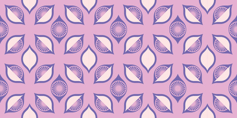 Seamless geometric pattern with ogee shapes in purple pink tones, repeat pattern, ogee, purple, fabric print, wrapping paper, gift wrap design