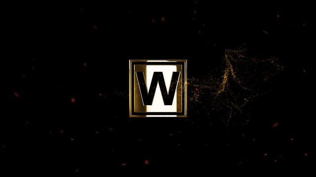 Minimal Golden W Logo Animation Reveal