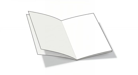 Blank brochure open