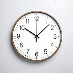 Round wall clock, minimalist design