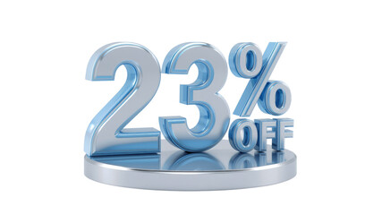 23% Off Sale - 3D Rendered Discount Sign