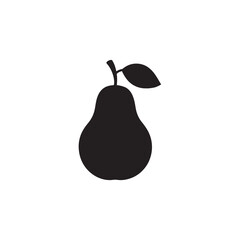 Ripe pear fruit isolated on white background