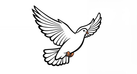 Fototapeta premium White dove in flight