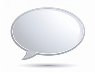 ミニマルな3次元吹き出しアイコン画像。AI生成画像。