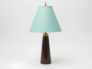 Elegant Teal Lamp with a Gold Interior, Perfect for Home Decor