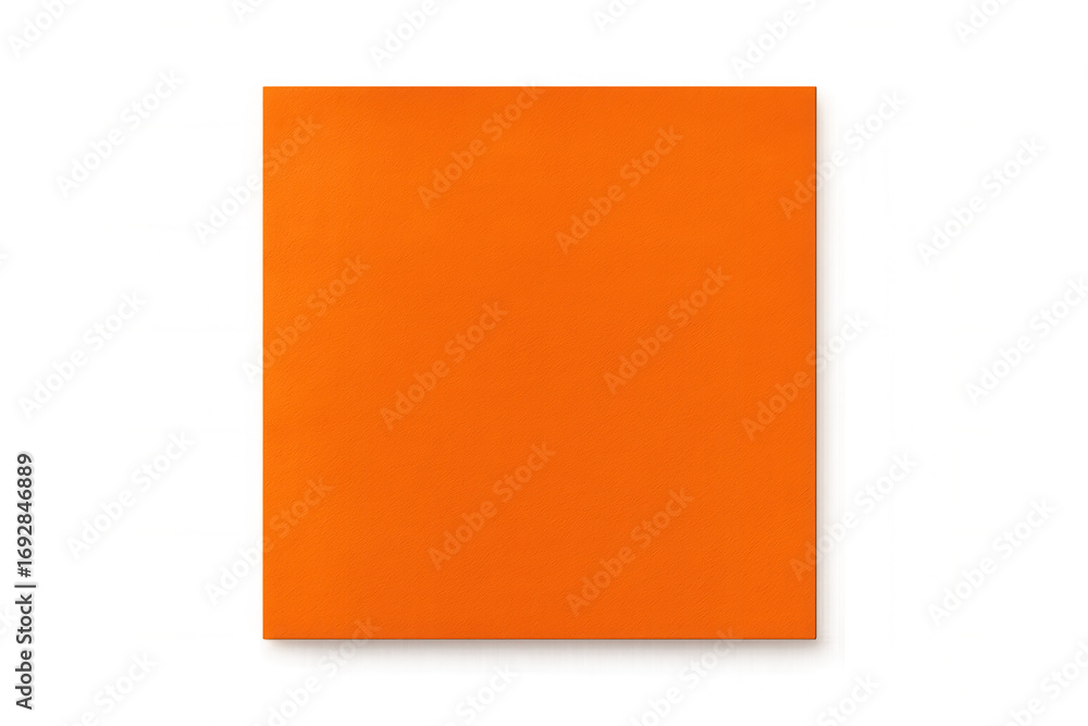 Poster vibrant orange sticky note isolated on a transparent background, perfect for adding a pop of color t