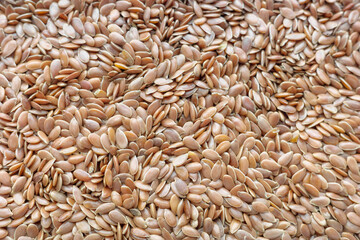 Close up photo of linseed, selective focus.