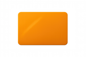 Orange rounded rectangle floating against transparent backdrop, perfect for design layouts