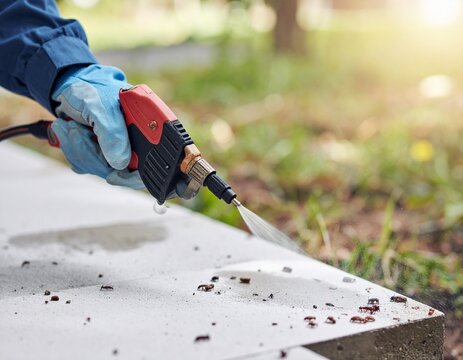 A pest control spraying bugs treatment