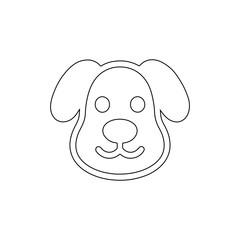 Dog holding a bone cute cartoon vector illustration of puppy pet