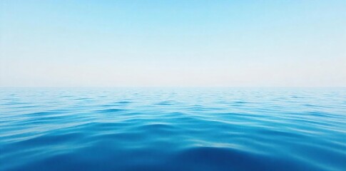 Fototapeta premium Serene, still ocean surface at sea level, undisturbed by wind or waves; reflecting a clear, calm sky Perfect for backgrounds or travel themes , indian, travel