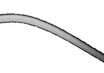 Black Ink Curved Brush Stroke PNG – Arched Paint Line on Transparent Background: Smooth arched brush stroke in solid black with soft feathered edges