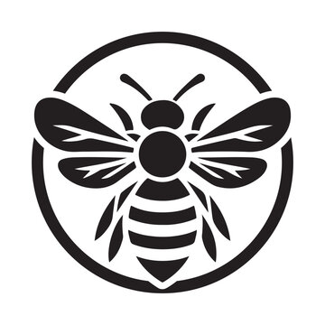 recommend clip art: Bee vector silhouette outline logo design concept illustration