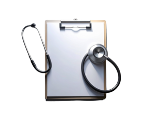 Classic Doctor Stethoscope with Medical Clipboard