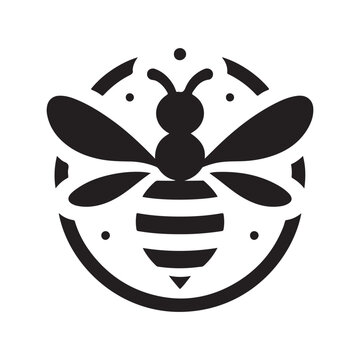recommend clip art: Bee vector silhouette outline logo design concept illustration