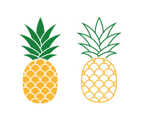 Pineapple icon set