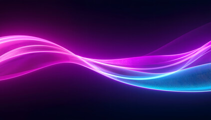 Abstract Neon Wave: A vibrant display of flowing neon light curves, creating a captivating abstract visual against a dark backdrop, evoking a sense of motion and energy.