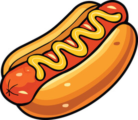 hot dog vector illustration