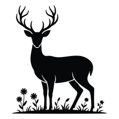 silhouette of deer