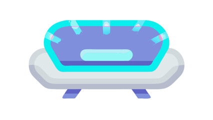 Futuristic glowing dashboard display with digital interface