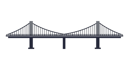 bridge over calm water with dark pillars silhouette