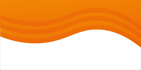 Vector orange line background curve element with white space for text and message design, overlapping layers, vector © PECAH