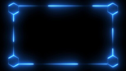 On loading mesh 3D wireframe brain forming, graph emerging, highlight scanning code for analytics. neon line rectangle on a black background. 4k - Powered by Adobe