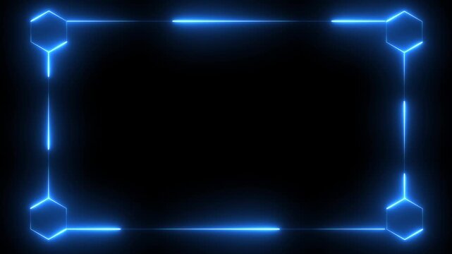 On loading mesh 3D wireframe brain forming, graph emerging, highlight scanning code for analytics. neon line rectangle on a black background. 4k