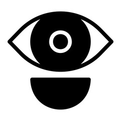 contact lens glyph icon