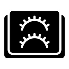 eyelash glyph icon