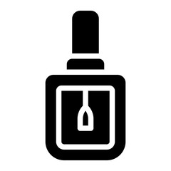 Obraz premium nail polish glyph icon