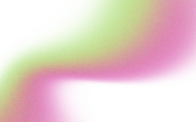 Abstract, flowing, wavy shape with a gradient of pale yellow-green transitioning to magenta-pink.  A textured, slightly distressed appearance, against a black background