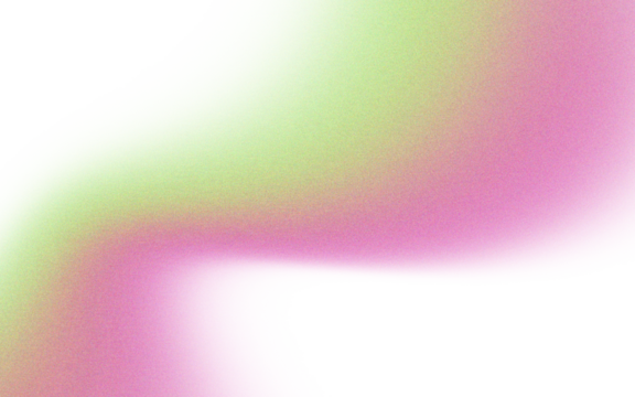 Abstract, flowing, wavy shape with a gradient of pale yellow-green transitioning to magenta-pink. A textured, slightly distressed appearance, against a black background - Powered by Adobe
