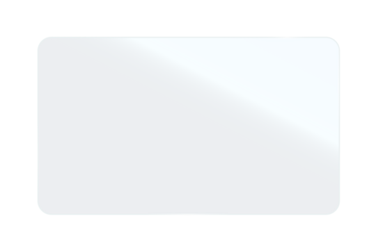 Realistic shiny glossy glass panel with light glare reflective surface effect rounded corners transparent overlay on isolated background rectangle window mirror