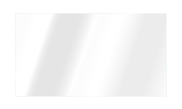 Realistic shiny glossy glass panel with light glare reflective surface effect transparent overlay on isolated background rectangle gradient window mirror