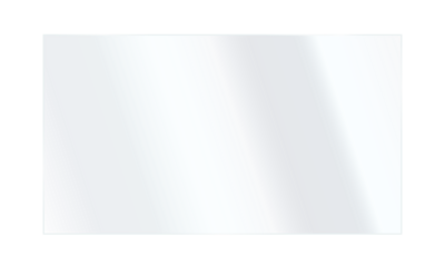 Realistic shiny glossy glass panel with light glare reflective surface effect transparent overlay on isolated background gradient rectangle window mirror