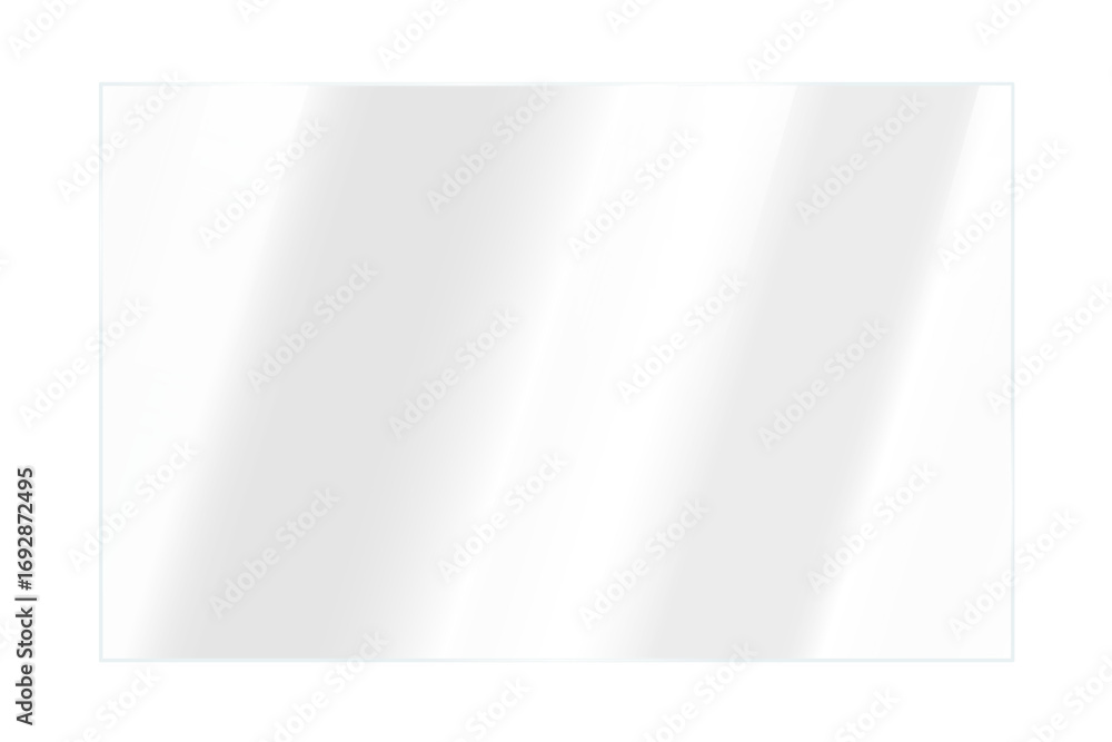 Poster realistic shiny glossy glass panel with light glare reflective surface effect transparent overlay on