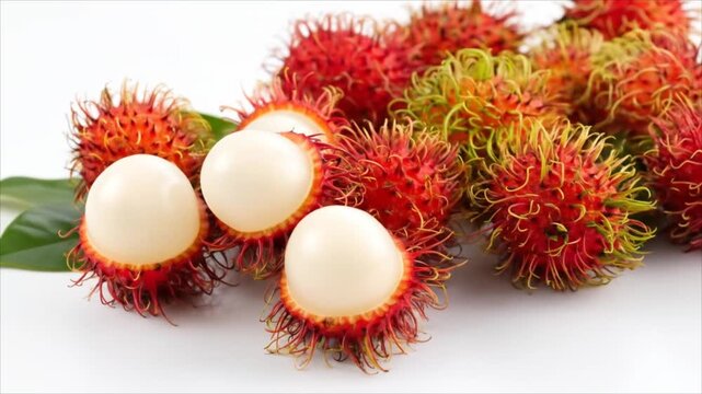 Rambutan fruits display
