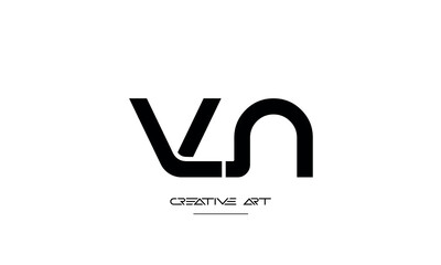 NV, VN, N, V abstract letters logo monogram