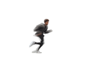 Grunge motion blur photo overlay effect isolated on transparent background 