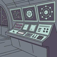 vector illustration of a modern kitchen