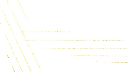 Shimmering gold glitter frame border with sparkling dust isolated on clear background